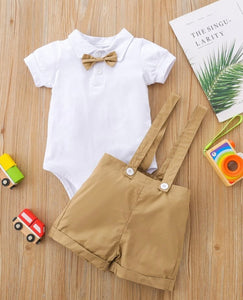 Baby Jay Bow Polo & Bodysuit Suspender