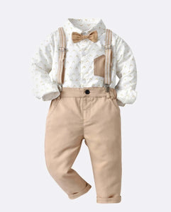 Staley Jr. Bow Shirt & Suspender Pants