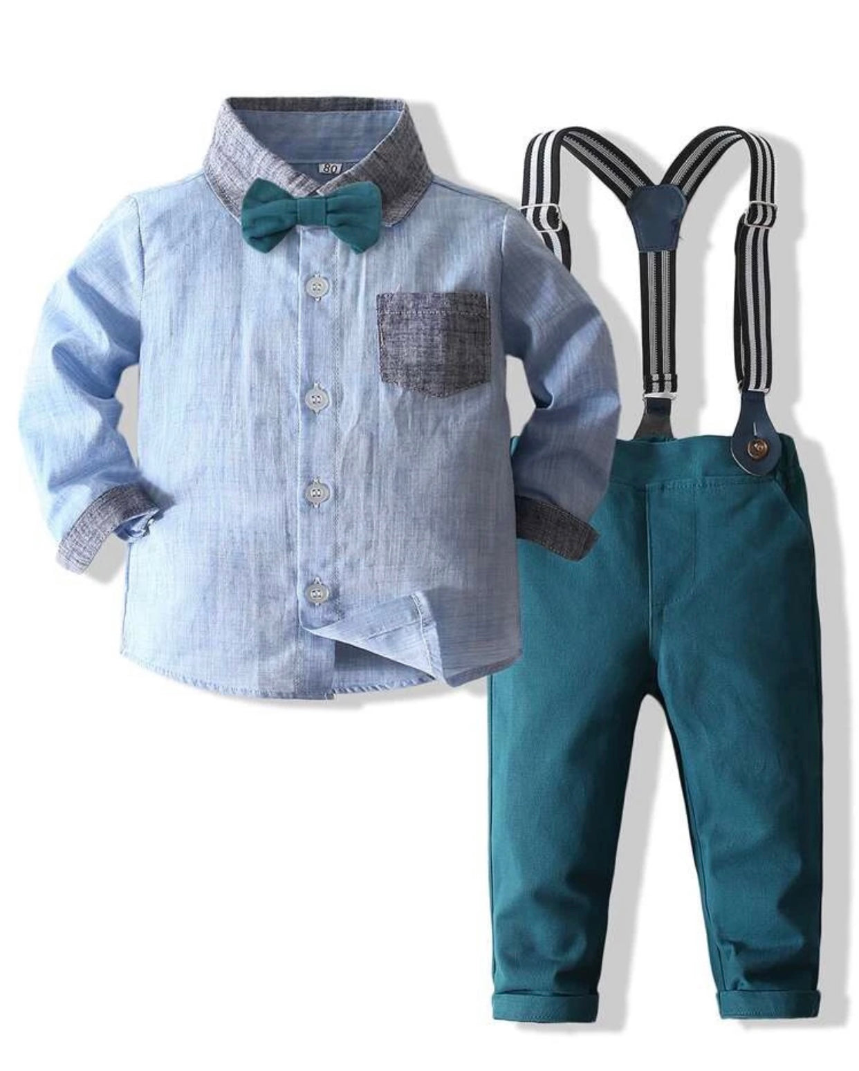 Sebastián Bow Pocket shirt & Overall Jumpsuit