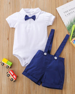 Baby Jay Bow Polo & Bodysuit Suspender