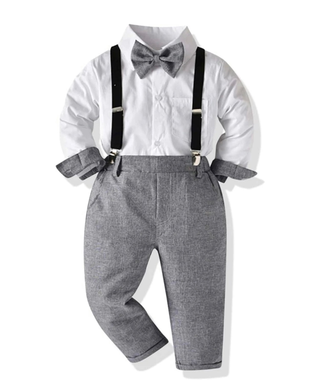 Ethan Bow Shirt & Suspender Pants