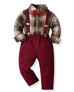 Joseph Bow Shirt & Slant Overall Jumpsuit